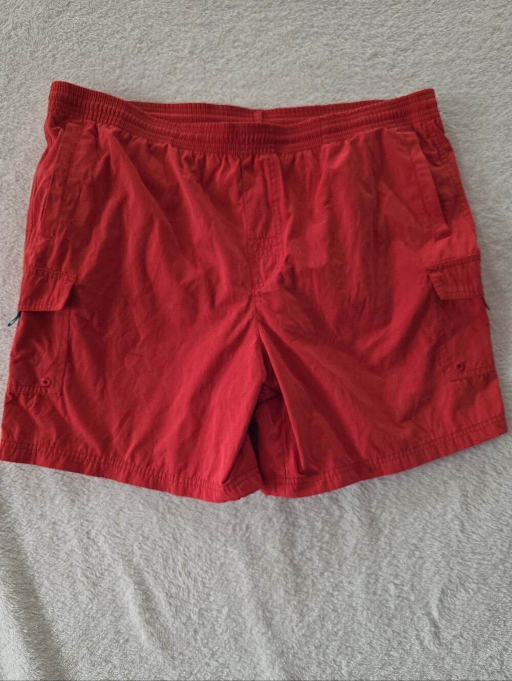 Tori Richard Honolulu Men's Large Swim Trunks Cargo Board 6" Shorts Classic Red